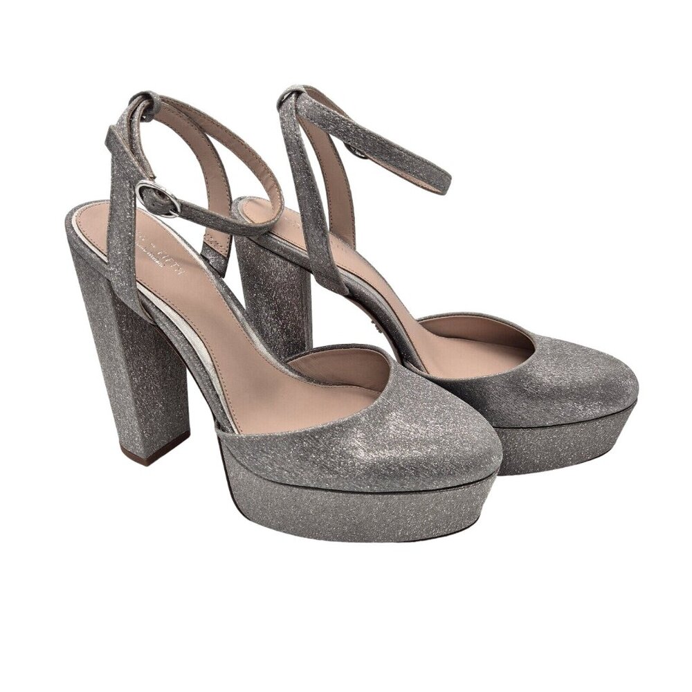 Antonio Melani Born on Fifth Size 9.5 M Liv Metallic Glitter Platform Pumps 676 - Picture 3 of 13